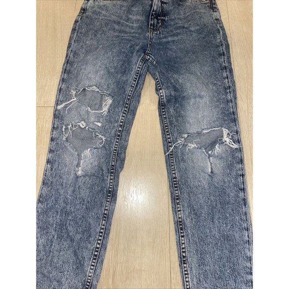 Aeropostale Mom Jeans Womens Size 0 Distressed High Rise 100% Cotton 90s Acid - Picture 3 of 6